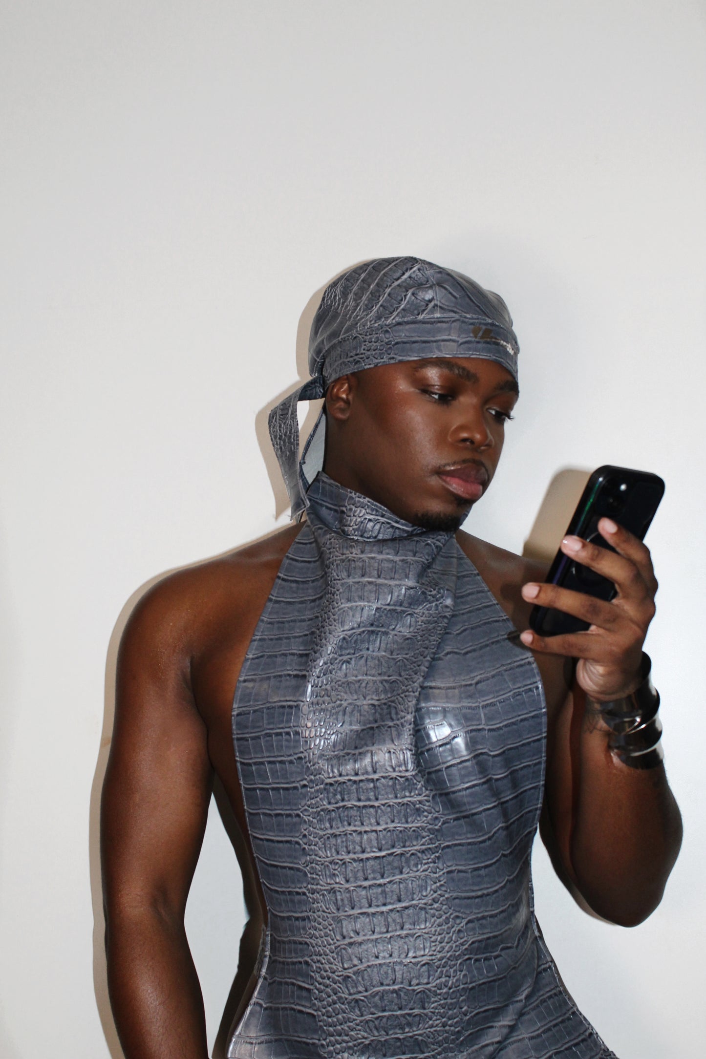 "Croc" Tank/Headwrap 2p